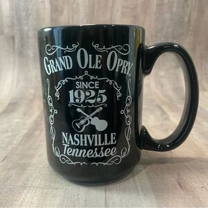 Grand Ole Opry Since 1925 Nashville Tennessee Mug Cup Black Ceramic Souvenir